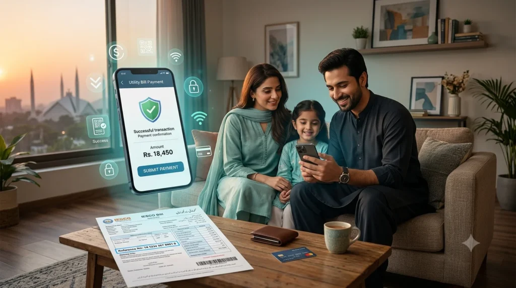 IESCO electricity bill online payment using smartphone in Pakistan