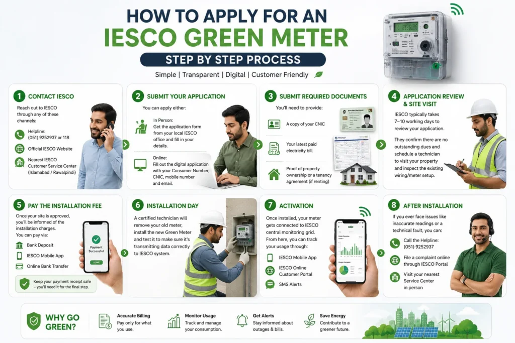 IESCO Green Meter smart electricity meter installed in Pakistan